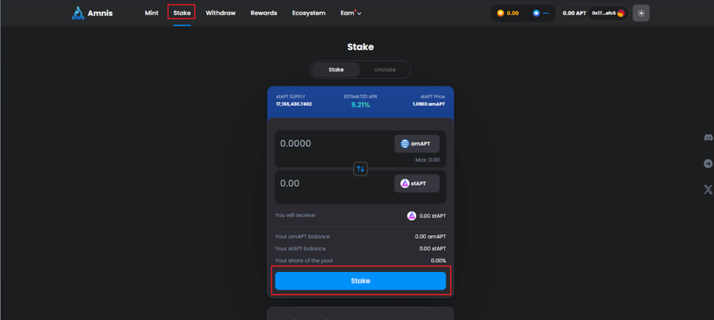 Amnis Finance airdrop guide