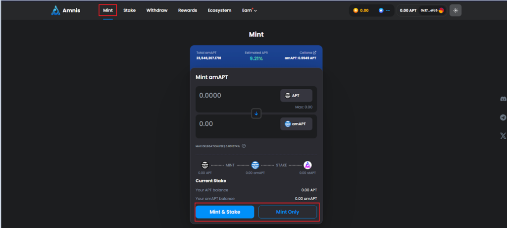 Amnis Finance airdrop guide